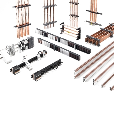 Power busbars for all switchboard architectures: centralized distribution, insulated system, staged distribution in duct.