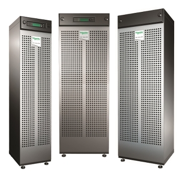 Galaxy 3500 Schneider Electric Protection de l'alimentation compacte triphasée 10-40 kVA à excellent rendement et à encombrement optimisé particulièrement adaptée aux environnements industriels exigeants.