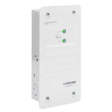 Whole House Surge Protective Device offering all-in-one protection for appliances, lighting, cable, ethernet, and telephone.