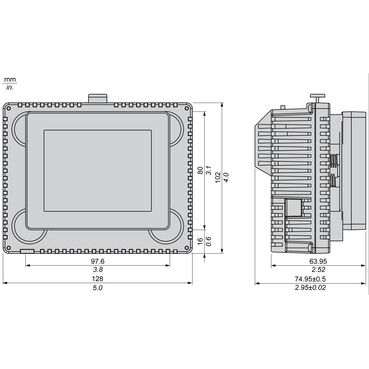 Technical Illustration for Harmony SCU - Dimension