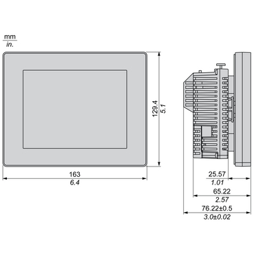Technical Illustration for Harmony SCU - Dimension