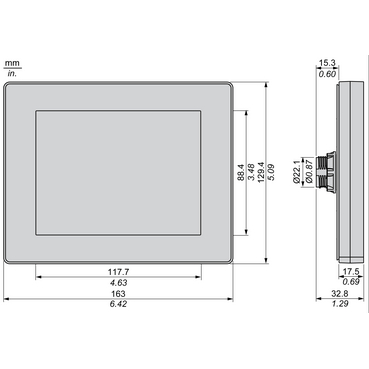 Technical Illustration for Harmony SCU - Dimension