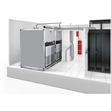 Refrigeración optimizada de módulos APC Brand Soluciones de refrigeración eficientes optimizadas para contenedores y módulos SmartShelter. Permite una gama de capacidades de entre 5 y 30kW por rack y está disponible en sistemas DX, de agua enf...