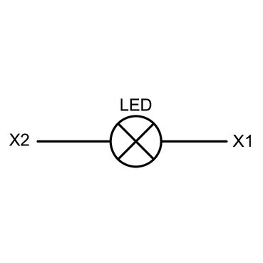 Monolithic pilot light, Easy Harmony XA2, plastic, amber, 22mm, integral LED, screw clamp terminals, 220…230V AC, anti interference