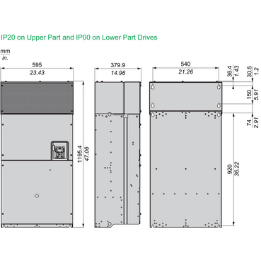 ATV610C31N4 - variable speed drive, Easy Altivar 610, 315kW, 380