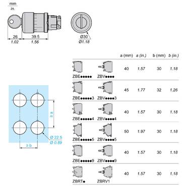 ZB4BS934 - Emergency stop head, Harmony XB4, switching off