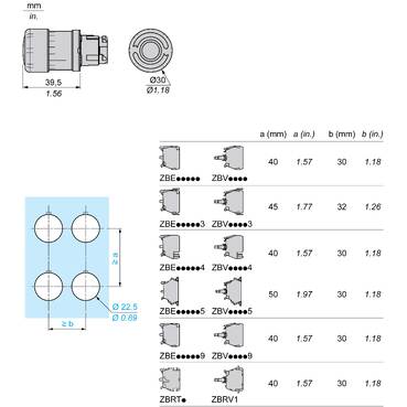 ZB4BS834 - Emergency stop head, Harmony XB4, switching off