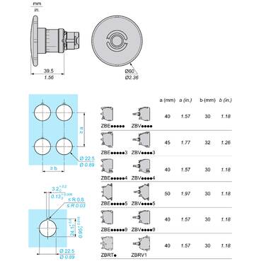 ZB5AS864 - Emergency stop head, Harmony XB5, switching off