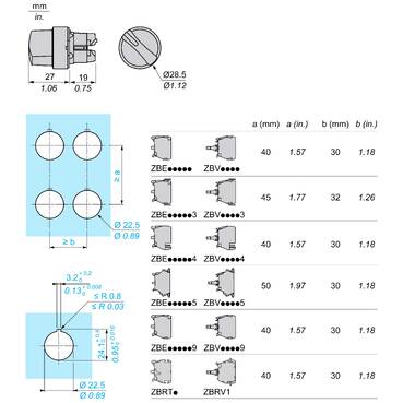 black selector switch head Ø22 2-position stay put-2