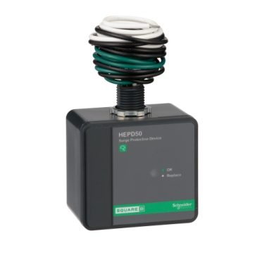 Dispositif de protection des appareils électroniques domestiques Square D HEPD50C Schneider Electric Un parasurtenseur compact et abordable conçu pour être installé dans tout tableau de répartition résidentiel.