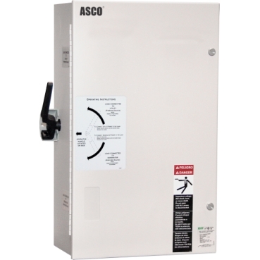 Interruptor de Transferencia ASCO Serie 185 ASCO Power Technologies Para uso residencial o comercial ligero