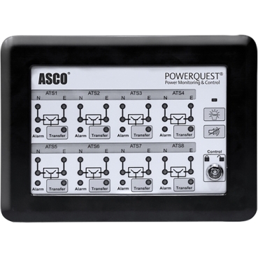 Estado y control para hasta ocho interruptores de transferencia