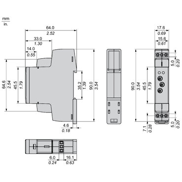 821TD10H-UNI - time delay relay, Legacy, SPDT, 100 ms to 10 days