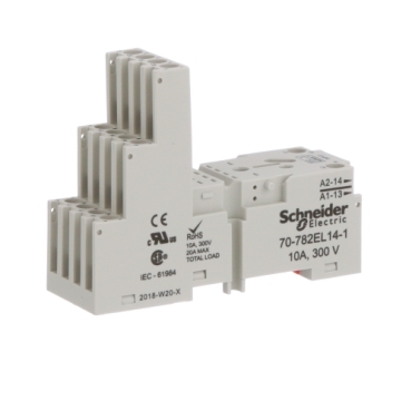Socket, SE Relays, 10A, 17 pins, screw connectors, separate contact, for 782 relays