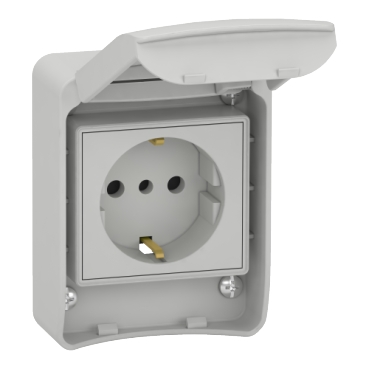 81141 - Socket outlet, Mureva PK, 2P+E, 10/16 A, 250 V, IP65 