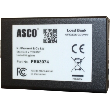 SIGMA Gateway Inalámbrico ASCO Power Technologies El Gateway inalámbrico ASCO permite el control Modbus de los bancos de carga controlados por SIGMA LT y SIGMA 2 a través de una LAN inalámbrica.