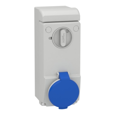 83042 - Unika interlocked socket - 32 A - 2P + E - 200250 V AC - IP44 -  wall | Schneider Electric India
