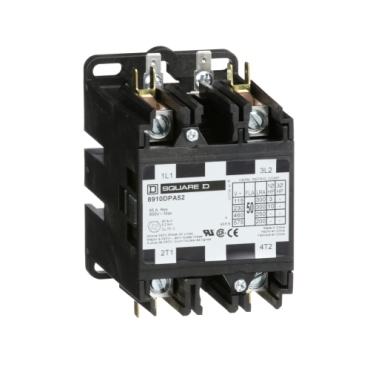 50A/250V DPST contactor, 220-240V AC coil