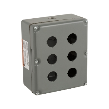 9001KY6 - 30MM CONTROL STATION 6HOLE ALUMINUM | Schneider