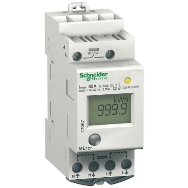 DIN-rail mounted Watt-hour meters