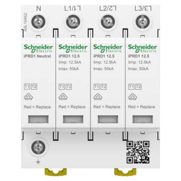 Parafoudre Acti9, iPRD 65r - 3P, 65kA 350V, avec report signalisation