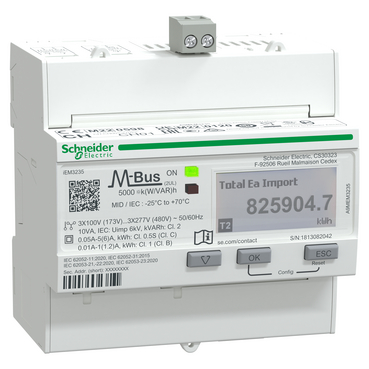 iEM3235 energy meter - CT - M-bus - 1 digital I - 1 digital O - multi-tariff - MID-2
