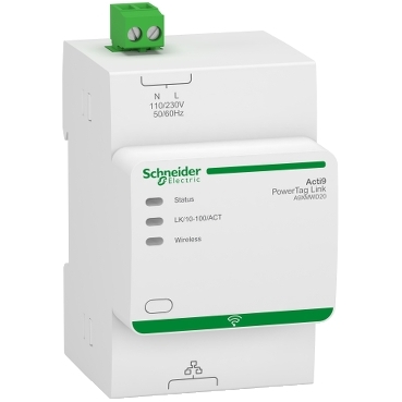 Ethernet Modul (Modbus TCP) zur Verbindung von drahtlosen PowerTag und HeatTag Sensoren