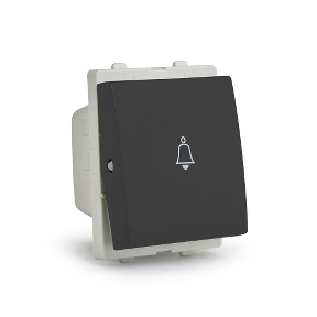 Opale Bell Press Switch 2 Module 6A, White