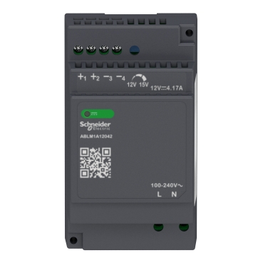 Regulated Power Supply, 100-240V AC, 24V 2.5 A, single phase, Modular-3