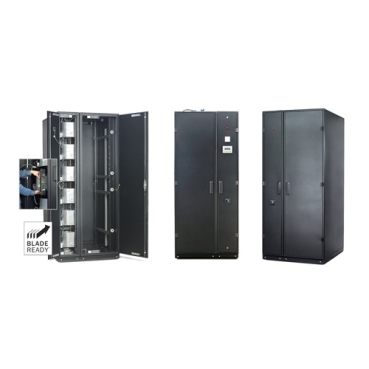 Gabinetes de Alta Densidade com Refrigeração APC Brand Gabinetes de racks independentes com capacidade de refrigeração de até 18kW para instalações de servidores de alta densidade em ambientes com pouco espaço e/ou não-controlados.