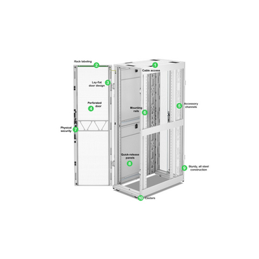 AR3100W2 - APC NetShelter SX Server Rack Gen 2, 42U, 1991H x 600W