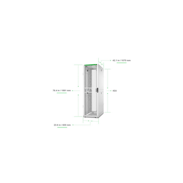 AR3100W2 - APC NetShelter SX Server Rack Gen 2, 42U, 1991H x 600W