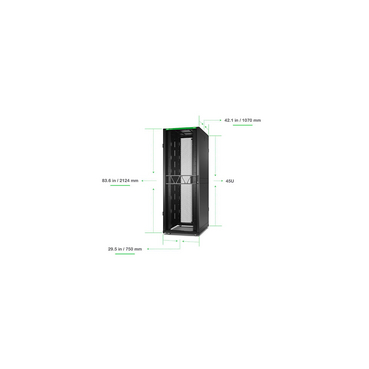AR3155B2 - APC NetShelter SX Server Rack Gen 2, 45U, 2124H x 750W