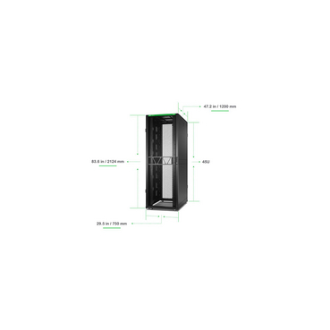 AR3355B2 - APC NetShelter SX Server Rack Gen 2, 45U, 2124H x 750W