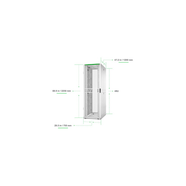 AR3357W2 - APC NetShelter SX Server Rack Gen 2, 48U, 2258H x 750W