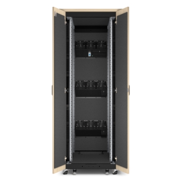 APC NetShelter CX, 38U, Soundproof Server Rack Enclosure, 100V to 