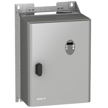 Altivar 31C Schneider Electric Variateurs de vitesse en coffret IP 55 pour moteurs asynchrones de 0,18 à 15 kW utilisés dans les applications courantes en environnements difficiles.