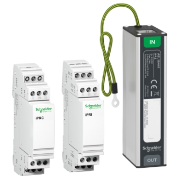 Acti9 iPRC, iPRI Schneider Electric Parafoudres modulaires de protection contre les surtensions des réseaux de télécommunications et informatiques.