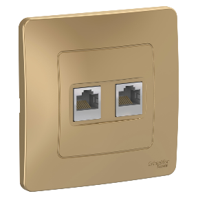 BLANCA С/У РОЗЕТКА двойная компьютерная RJ45, кат.5E,ТИТАН