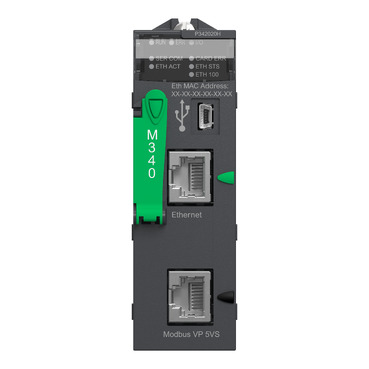 processor module M340 - max 1024 discrete + 256 analog I/O - Modbus - Ethernet-4
