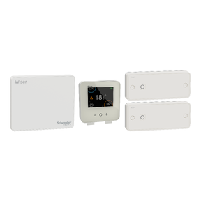 WISER Gen2 (2023) - Kit thermostat connecté pour radiateurs électriques - inclut 2 actionneurs + une passerelle de génération 2