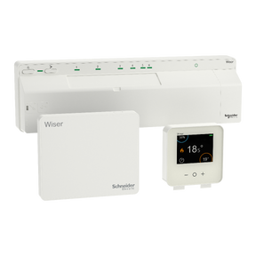 WISER (Gen1) - Kit chauffage connecté par plancher chauffant hydraulique (passerelle wifi Gen1 + thermostat + actionneur)
