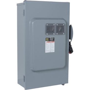 CH364AWK - Safety switch, heavy duty, fusible, 200A, 600VAC/VDC, 3 