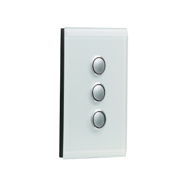 Saturn Series Clipsal Glass-look light and metal finish switches and power points will give your home a high-end, spacious feel.