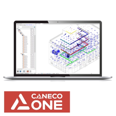 Caneco ONE Schneider Electric Softwaresuite voor het ontwerpen van stroomdistributienetwerken (van MV tot LV), waarbij gebruik wordt gemaakt van een breed scala aan fabrikanten