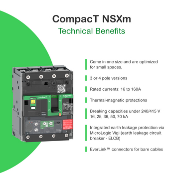 ComPact NSXm Earth Leakage Tehnical benefits