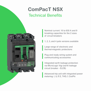C25F32D250 - Circuit breaker ComPacT NSX250F, 36kA at 415VAC