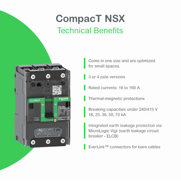 C12F34V160B - Circuit breaker, ComPacT NSXm 160F, 36kA