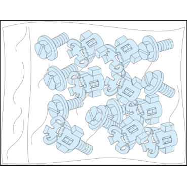 LVS08921 - 20 FRAMEWORK SCREWS+WING NUTS | Schneider Electric UK