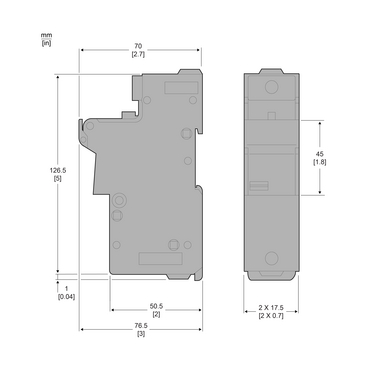 DF221 - PORTA FUSIVEL SEM INDICADOR 1P 125A 22X58 | Schneider